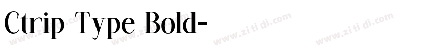 Ctrip Type Bold字体转换
